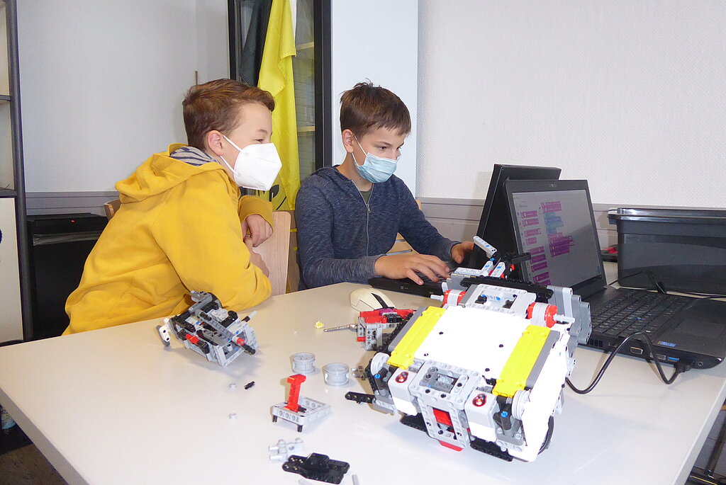 Sensor-Programmierung Lego-Roboter